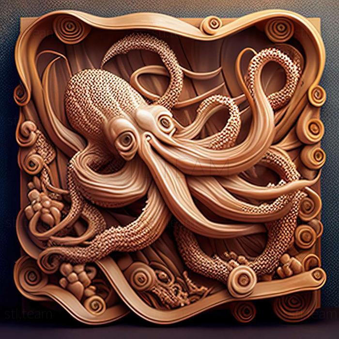 3D модель Octopus bimaculoides (STL)